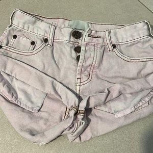 Pink one teaspoon bandit shorts size 22 with small tear